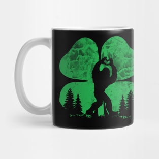 St Patricks Day Bigfoot Sasquatch Shamrock Mug